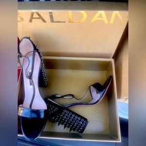 Pair of spike Baldan heels. Brand new in box.